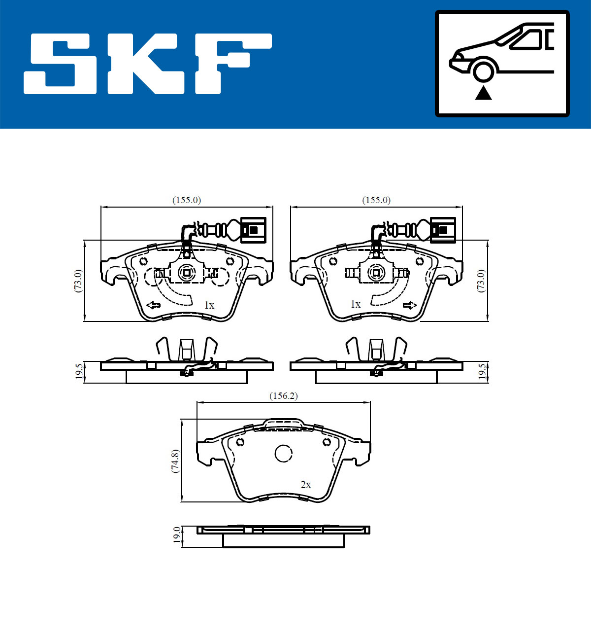 Placute frana SKF VKBP81041E
